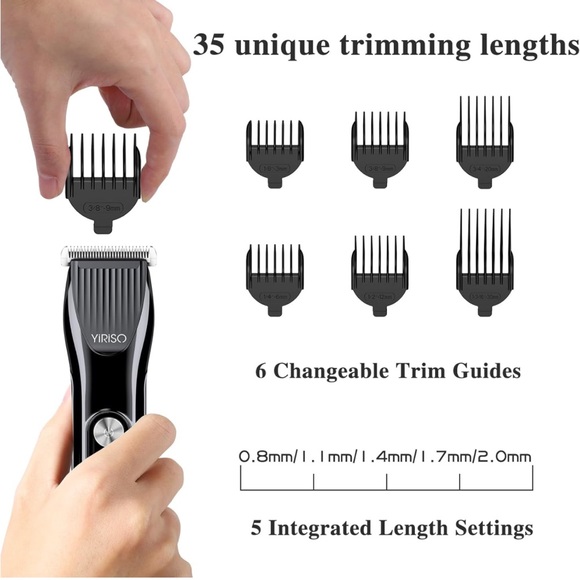 Beard Trimmer for Men, Men's Adjustable Hair Clipper Electric Razor Set - Picture 4 of 7
